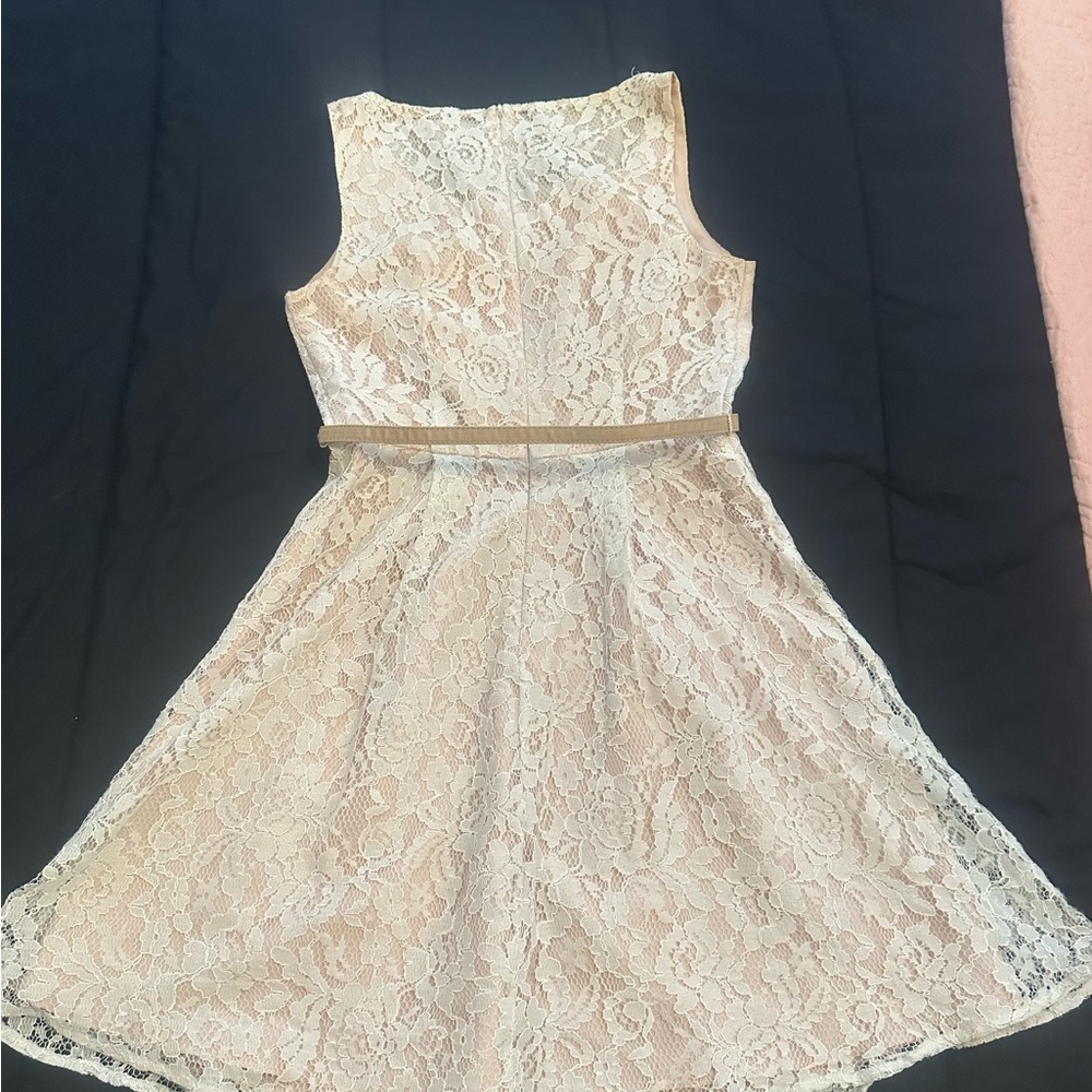 Lauren Conrad Cream Lace Dress